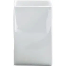Porzellan Zahnbürstenbecher 11 cm quadratisch weiß
