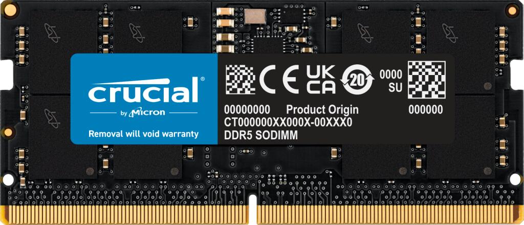 Crucial RAM 16GB (1x16GB) DDR5 5600MHz SODIMM schwarz CT16G56C46S5