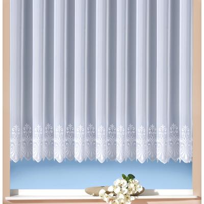 Gardine WECKBRODT "Heidelberg" Gr. 2, weiß, B:450cm H:145cm, Voile, Polyester, Gardinen, Gardine, echte Stickerei, Voile, transparent, mit 1 oder 2 Bordüren, Store