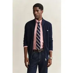 Gant für Herren. 8030293 Cardigan mit Waffelstruktur marineblau (4XL), Lässig, Bio-Baumwolle