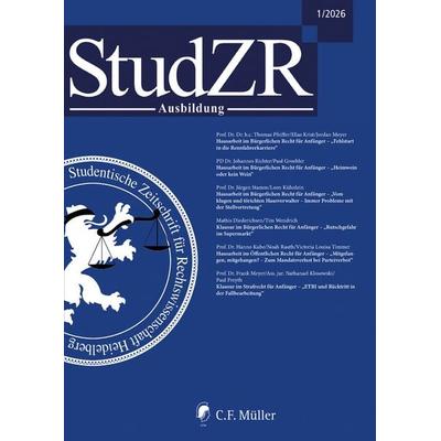 StudZR Ausbildung 1/2026, Taschenbuch von , C.F. Müller