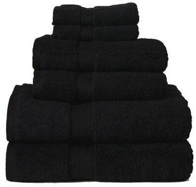Home City, Inc.-Bath Egyptian Cotton Bath Towel Set Six Piece Set, Six Piece Set, Black