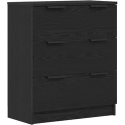 vidaXL Sideboard Schwarz Eiche 60x30x70 cm Holzwerkstoff