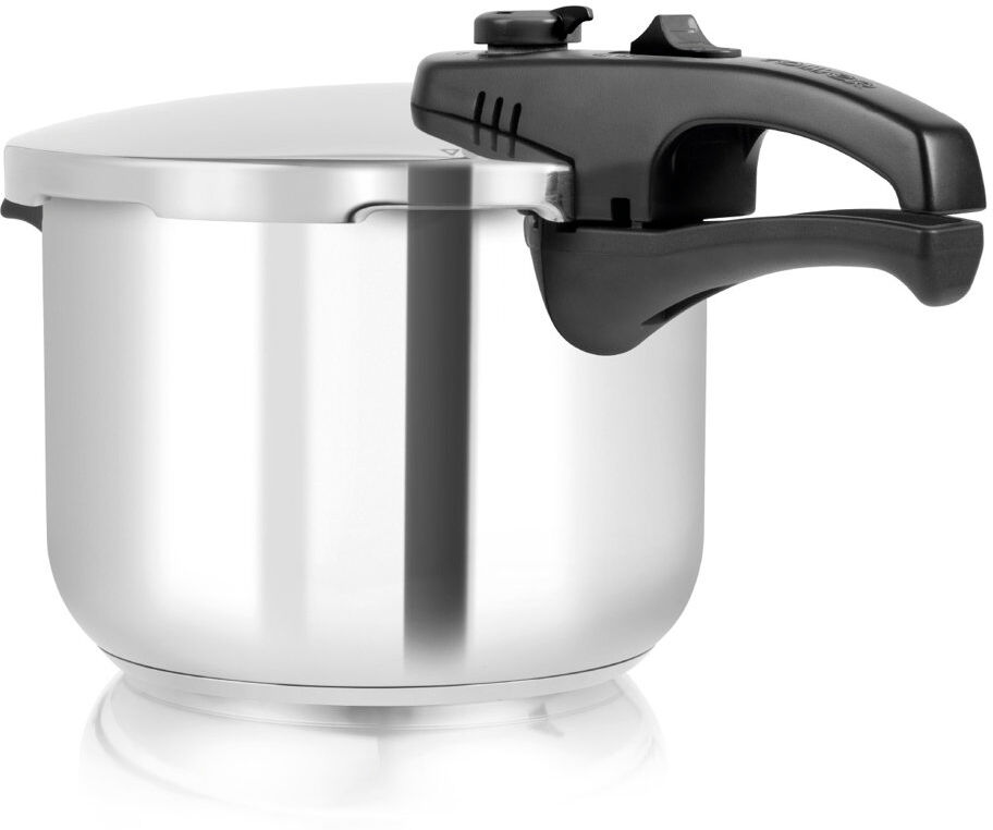 Tower Stainless Steel Pressure Cooker with Steamer Basket Silver 6 L
