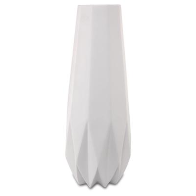 Dekovase GOEBEL "Vase Polygono Star 41 cm weiß", weiß, B:14,5cm H:41cm T:14,5cm Ø:14,5cm, Vasen, Abwischbar