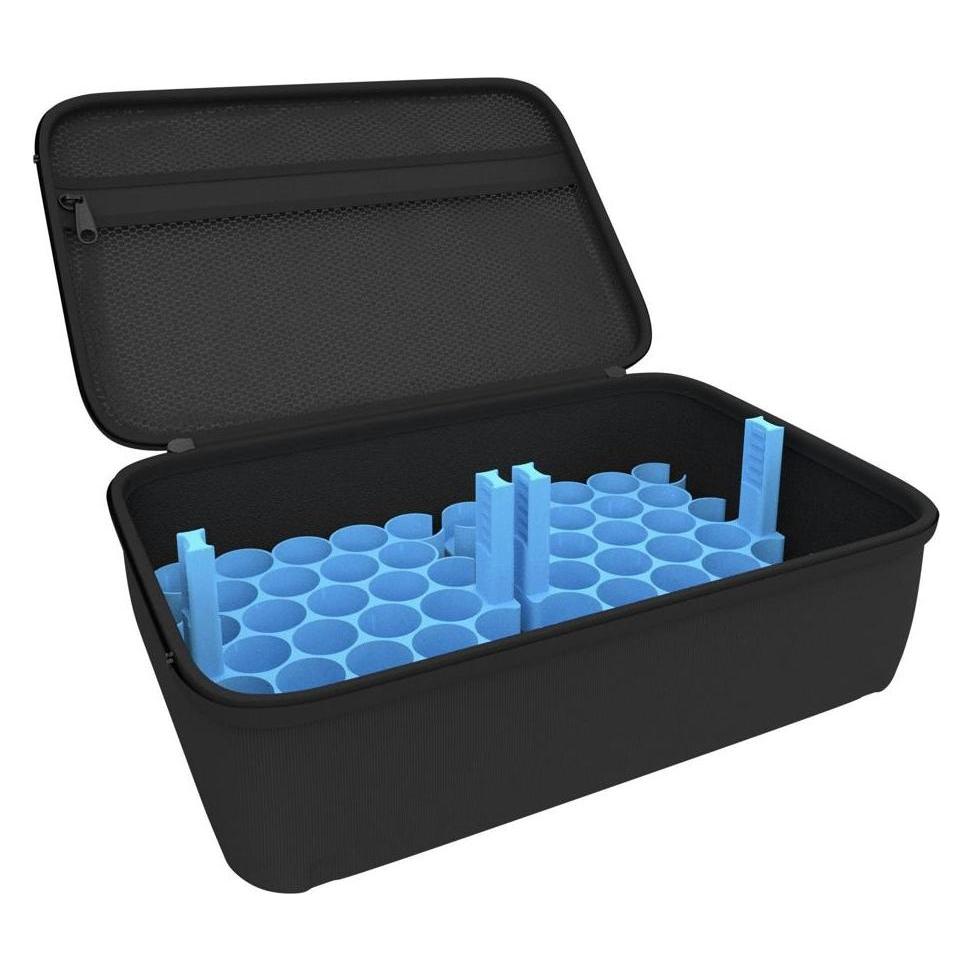 Feldherr Half-Size Case für 64 Farbfläschchen, himmelblau, kompakt & robust (Kunststoff, Schaumstoff) (377379)