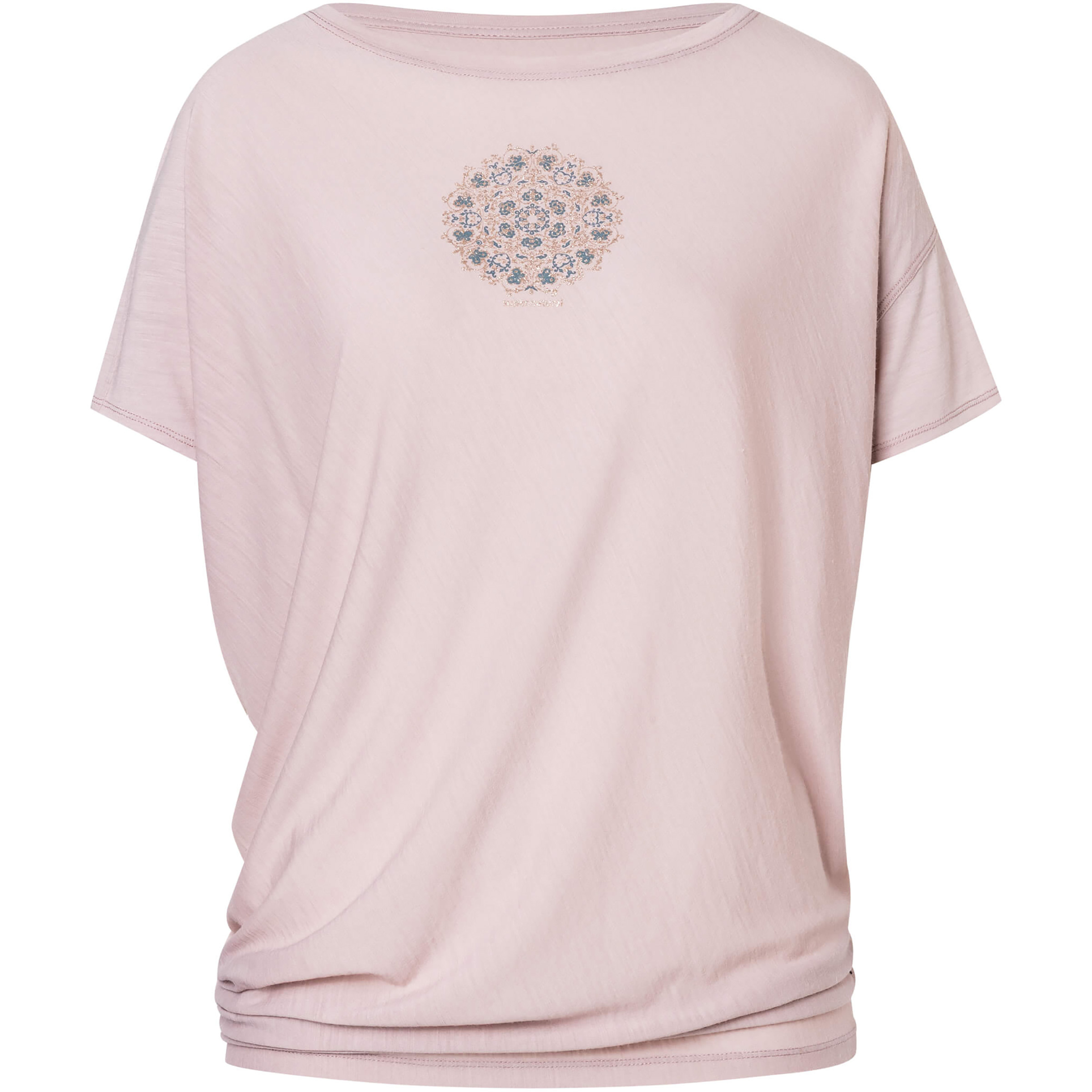 Super.Natural Ornamental Loose Damen T-Shirts rosa Größe XL Yoga | Lifestyle Hautfreundlich Merinowolle