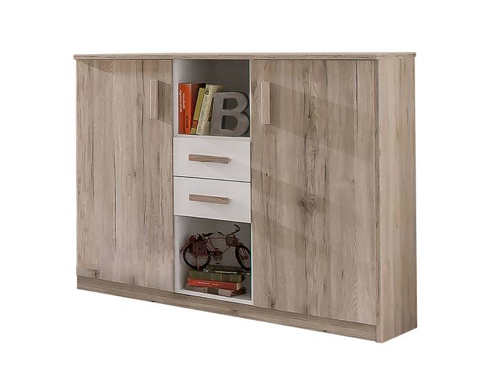 Kommode II 124 x 105 x 41cm Braun/Eiche