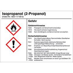 SafetyMarking 21.B1200.11 Gefahrstoffetikett G011 Isopropanol (2-Propanol) Folie selbstklebend (B x H) 105 mm x 74 mm 1 St.