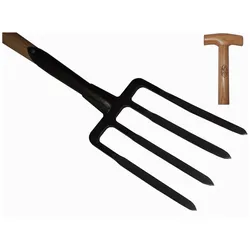 DeWit, Gartenhandwerkzeug, Spitvork 4 tands met essen steel 900 mm