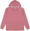 LAT 6936 Vintage Wash Hoodie in Washed Rouge size Small   Polyester Blend