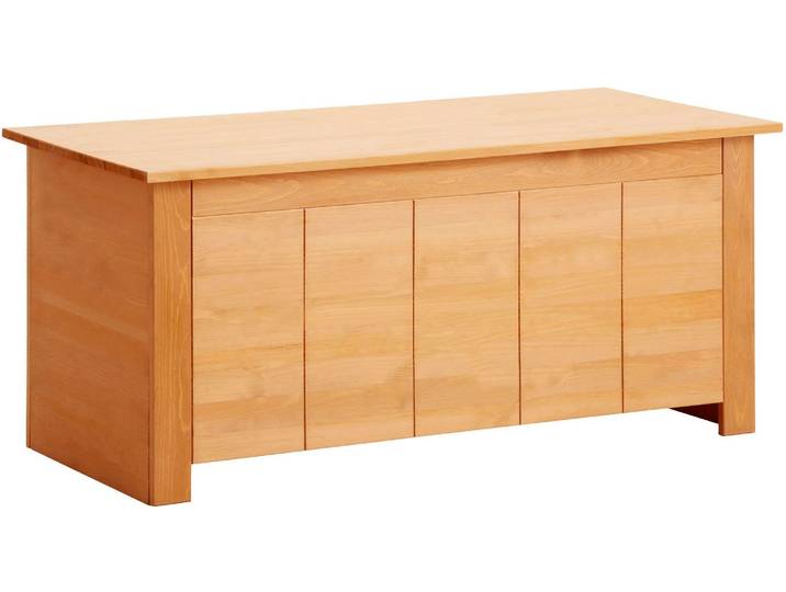 Sitztruhe GOODPRODUCT Bertram , beige (natur gebeizt, gewachst), B:100cm H:45cm T:45cm, Sitzbänke, Sitztruhe