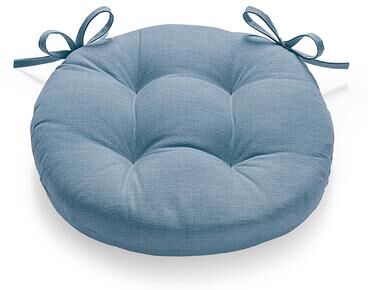"16"" Sunbrella Round Seat Cushion - Tufted, Tufted/Ocean - Grandin Road"