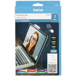 Hama LED Streaming-Licht To-Go 3 Lichtfarben Touch-Sensor + Clip