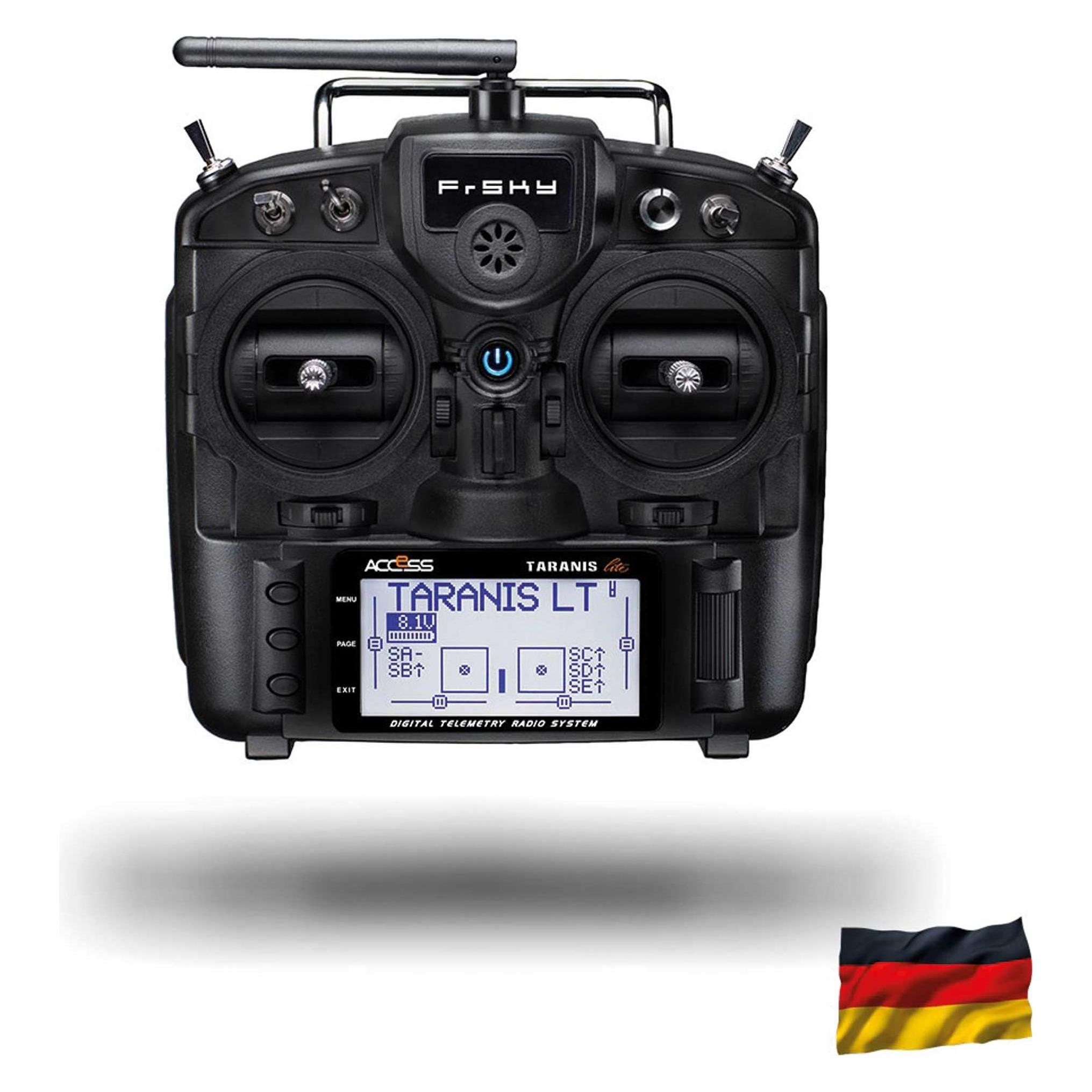 FrSky taranis x9 lite eu/lbt senderset schwarz dt. menüführung, sd-karte, 2,4ghz (ohne akkus) (2202.555)