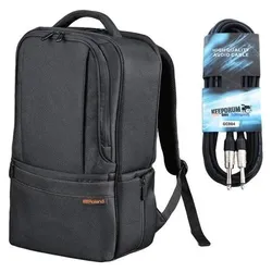 Roland CB-RU10 Utility Gigbag mit Klinkenkabel (Bass, Gitarre), Instrumententasche + Koffer, Schwarz