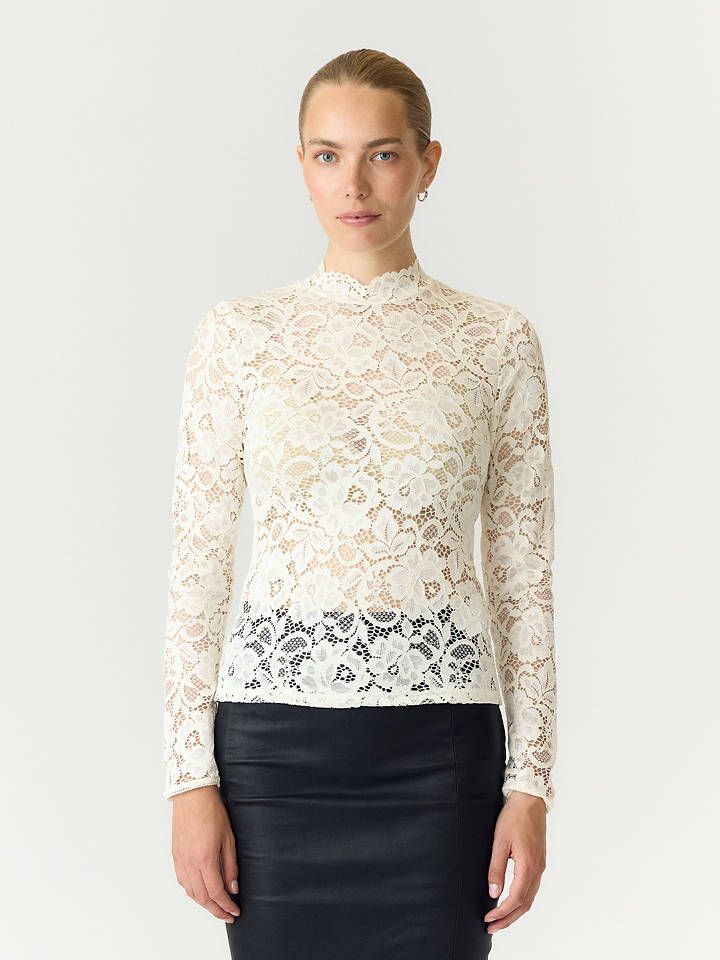 YAS Bluse in Creme - M