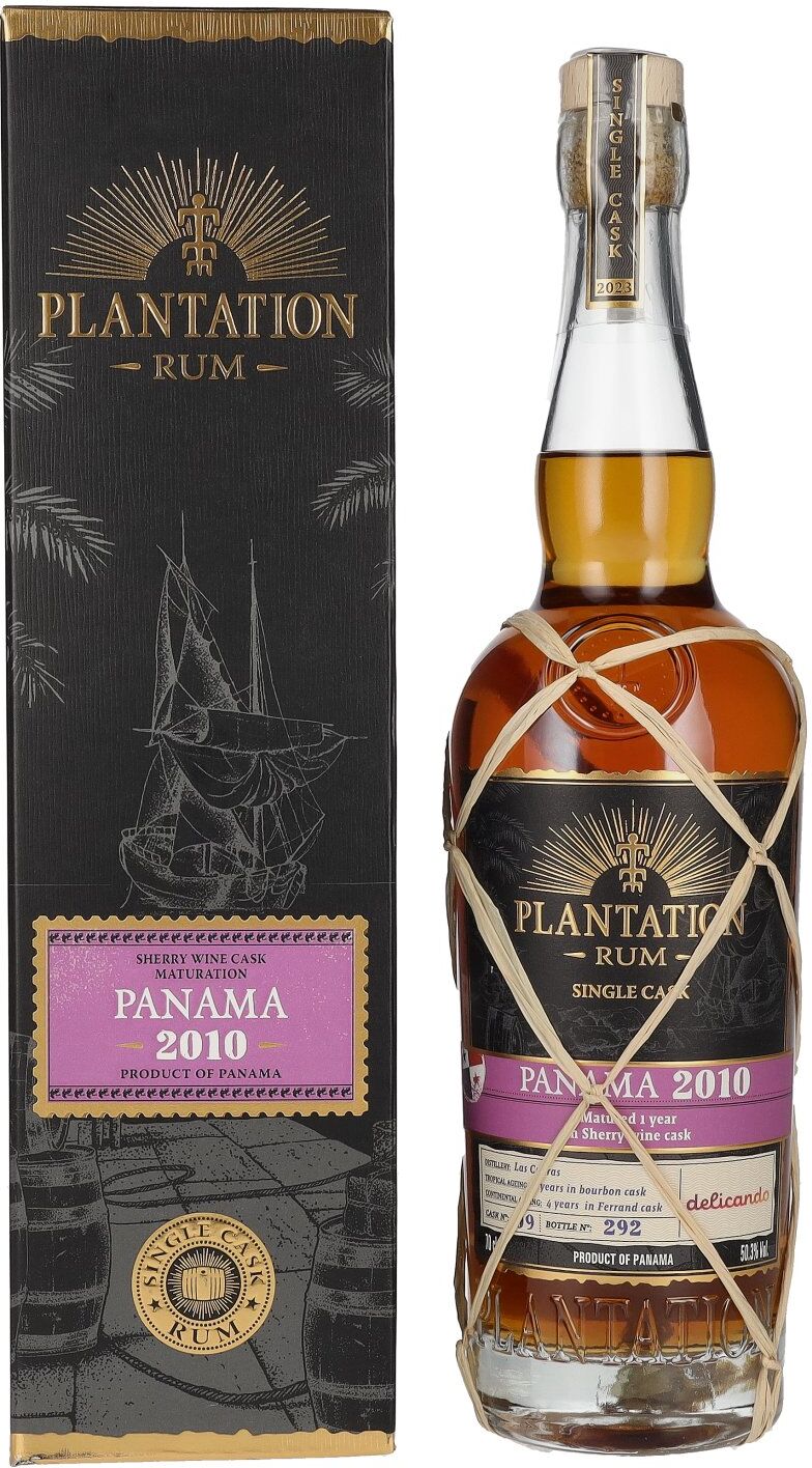 Plantation Rum PANAMA 2010 Single Cask Sherry Finish by delicando 2023 50,3% Vol. 0,7l in Geschenkbox