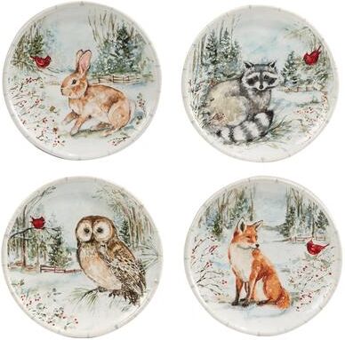 "Certified International Winter's Walk 8.5"" Salad/Dessert Plates, Set of 4"