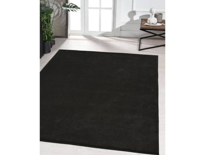 Tapis de Salon Rond - THE CARPET - Marley - Noir - 160x160 cm - Poils Courts