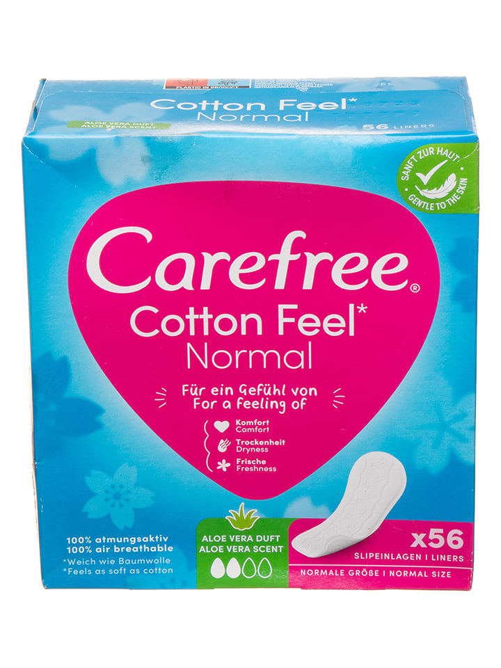 Carefree Slipeinlagen Cotton Feel Normal Aloe Vera Duft 56er - onesize