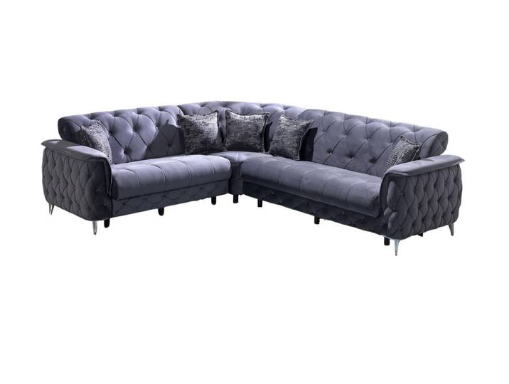 Villa Möbel Ecksofa Sucre Anthrazit, 1 Teile, mit Stauraum