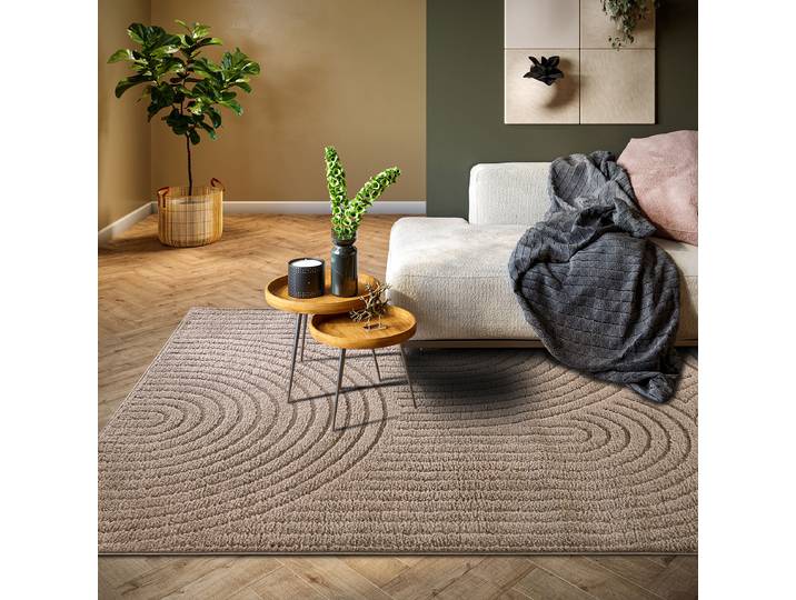 Tapis à poils longs Panglao 200 x 280cm Gris/Taupe