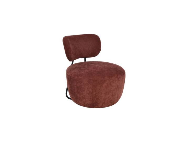 Fauteuil en tissu bordeaux carlos rouge