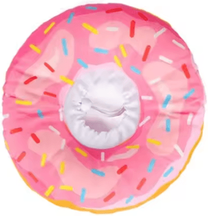 Inspire Curations Sprinkle Donut Cat Recovery Collar Soft Adjustable Anti Lick Healing Cone pink Color m