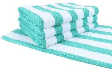 Arkwright Cali Cabana 4-Piece Striped Cotton Beach Towel Set - 30x60