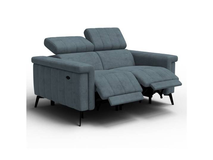 Canapé relax 2 places, bleu gris