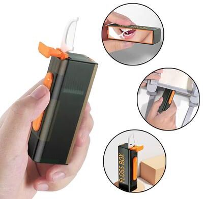 Youfap Market Automatic Pop up Dental Floss Box, Dental Floss Storage With Mirror At The Bottom Automatic Pop up Dental Floss Box, Dental Floss Storage With Mirror At The Bottom