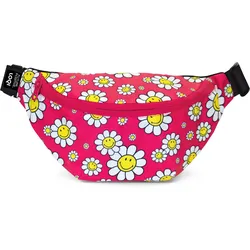 LOQI Artist Smiley Flowers Raspberry Tasche, recycelt
