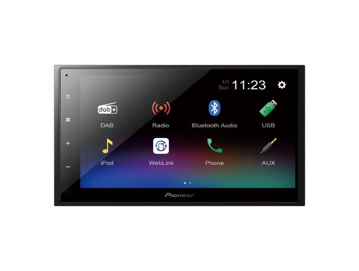 Pioneer Pioneer DMH-A340DAB - DAB+ Bluetooth TouchScreen Multicolor Autoradio Autoradio (Freisprecheinrichtung)