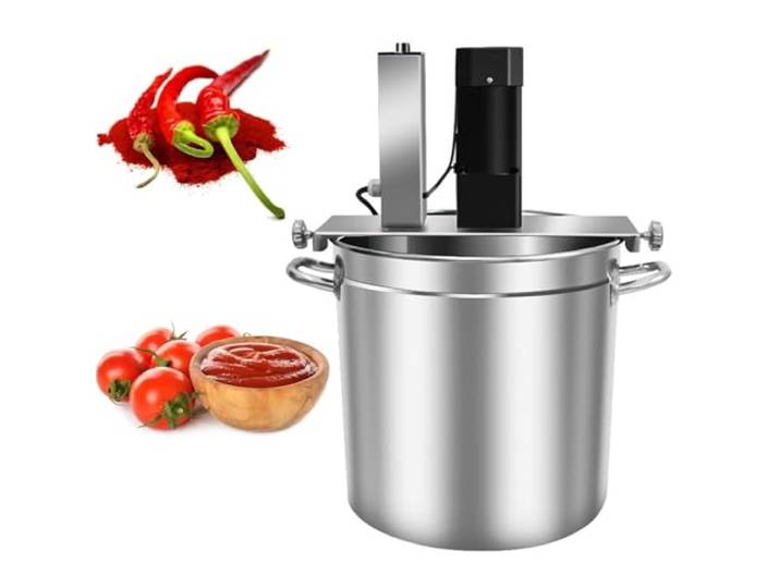 Ymnogjie Gewerbe-Mixer aus Edelstahl, Drehzahlverstellbare Rührvorrichtung, zum Zubereiten von Fondue-Grundlagen, Suppen und Verschiedenen Speisesaucen 20L