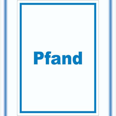 HB-Druck Pfand Mülltrennung Aufkleber mit Text A9 (37x52mm)