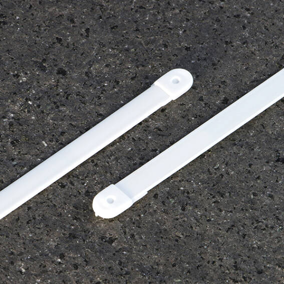SPRINTIS 1000 Unités - Lamelles de relieur 165 mm, gaine en plastique, avec capuchons aux extrémités, acier, plastique, blanc
