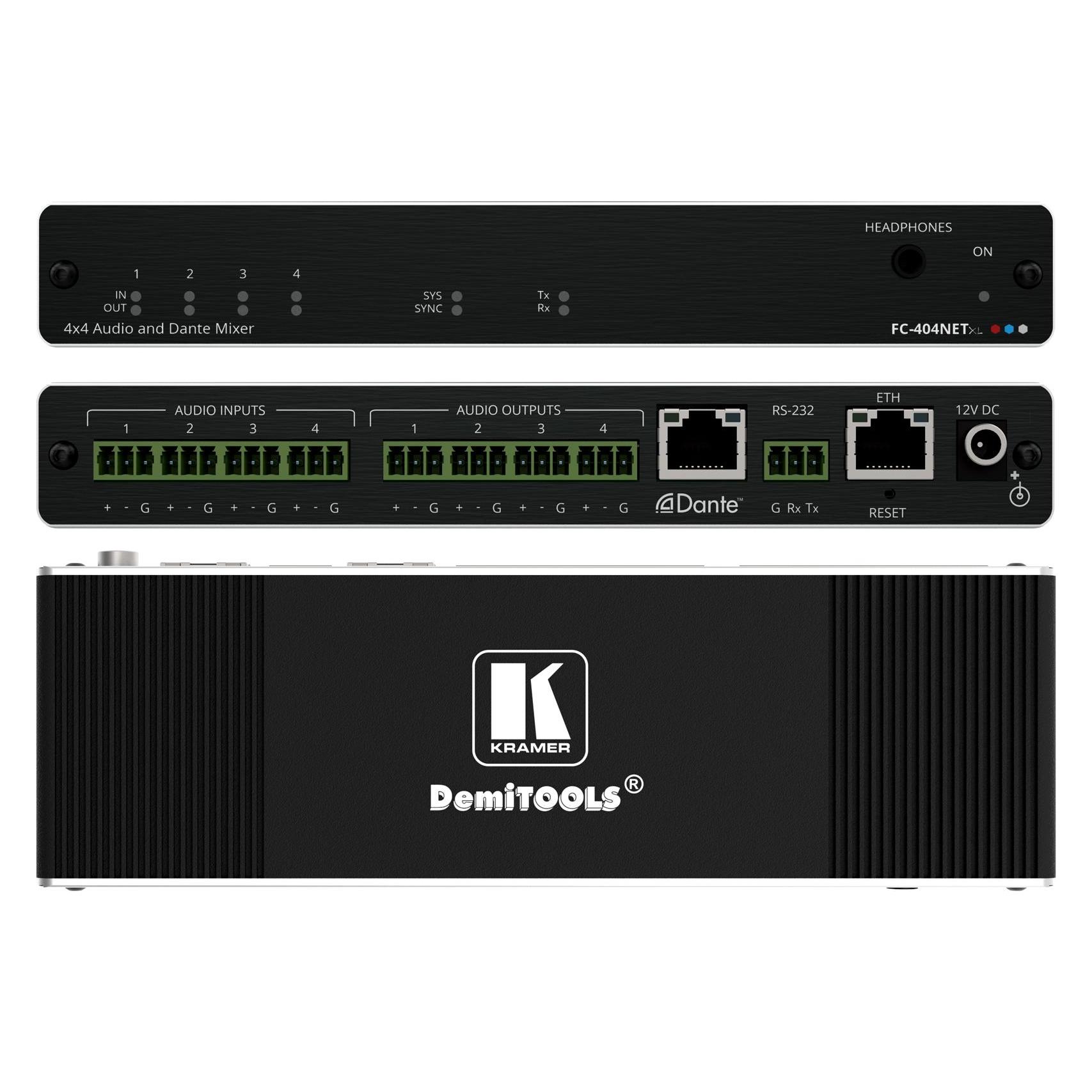 Kramer FC-404NETXL - 4x4 Audio and Dante Mixer (59-80559090)