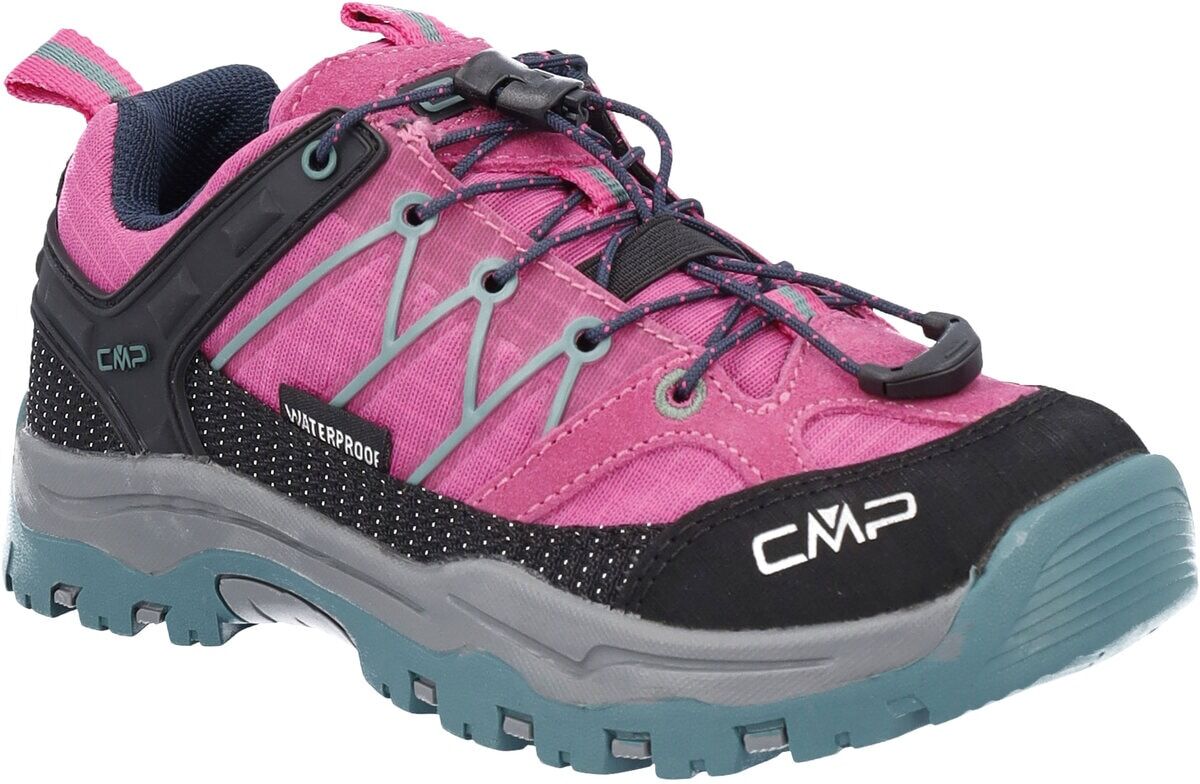 Wanderschuh CMP "KIDS RIGEL LOW WP TREKKING SHOES", Kinder, Gr. 36, Synthetik, pink (festival, agave), Leder, Synthetik, Schuhe Wanderschuh, wasserdicht festival, agave 36, Synthetik