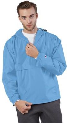 Champion CO200 Packable Anorak Jacket in Light Blue size Large   Polyester
