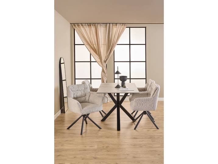 Esstisch Holcot rechteckig 135 x 80cm Grau/Grau