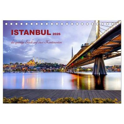 Istanbul - die quirlige Stadt auf zwei Kontinenten (Tischkalender 2026 DIN A5 quer), CALVENDO Monatskalender