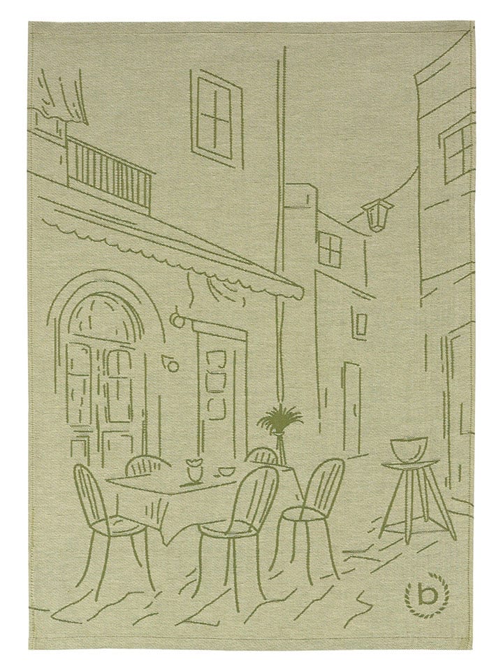 Bugatti Geschirrtuch ''Cipolla'' in Grün - (L)70 x (B)50 cm - onesize