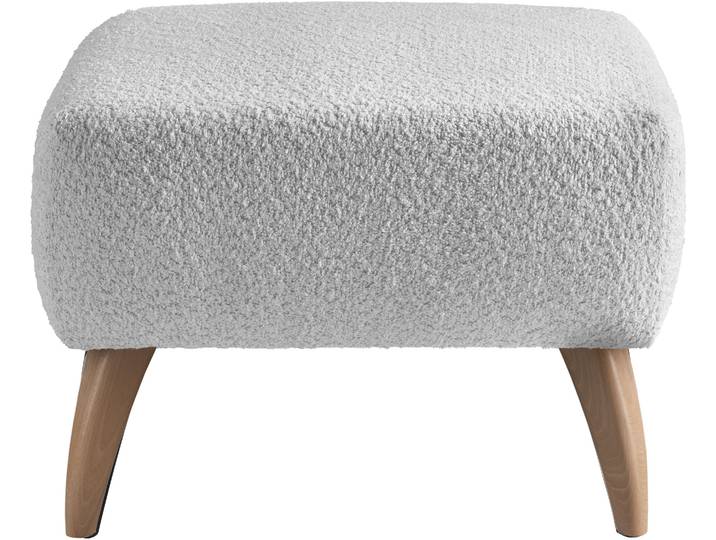 Polsterhocker, Luxus-Microfaser, Silber, 66×44 cm, Gepolstert, Inosign
