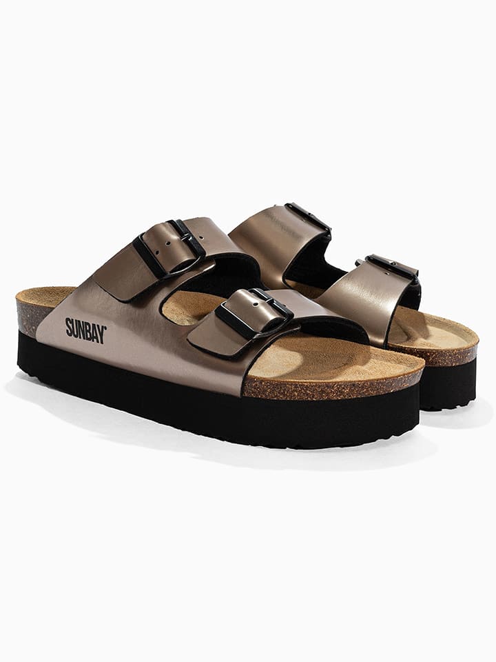 Sunbay Pantoletten "Edelweiß" in Gold - 39