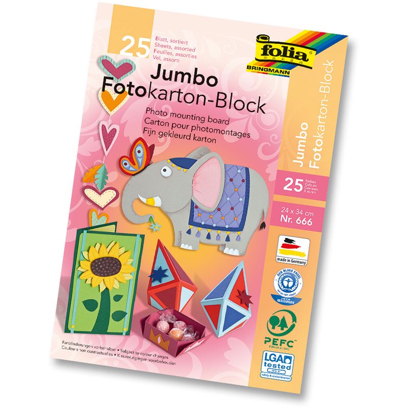Folia Jumbo Fotokartonblock 240x340mm 300g/qm