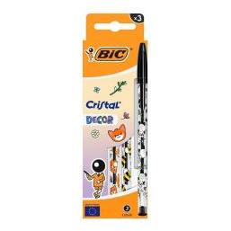Bic Cristal Kawaii Stift 1 mm schwarz 3 Stück (3x) (68648194)