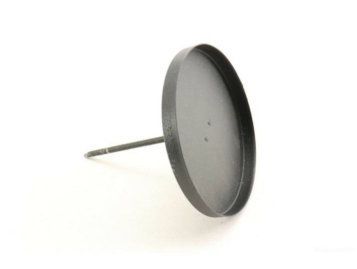 HBX Kaars houder zwart 11 cm 2 stuks