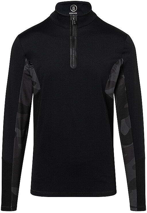 BOGNER Herren Unterzieh Zipshirt Florian schwarz   52 M