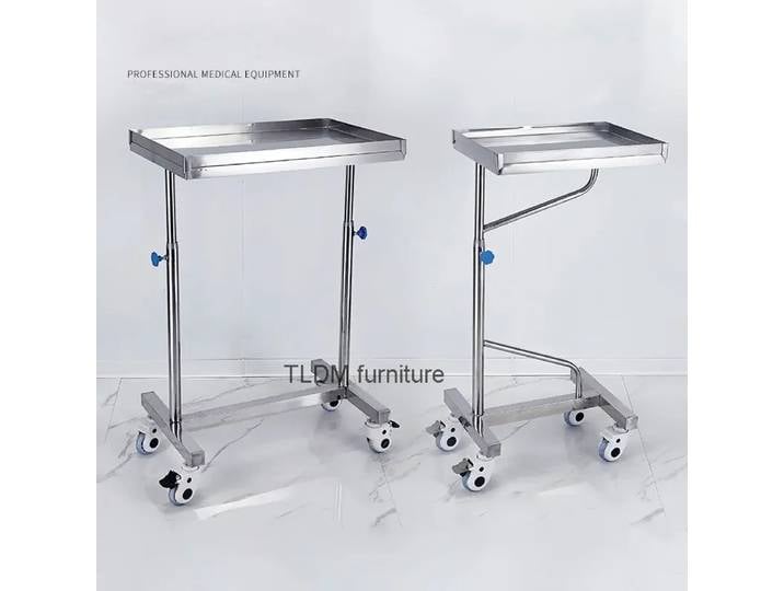 Chariot auxiliaire en acier inoxydable épais pour salon de beauté, médical T1, barbier, hôpital, propor